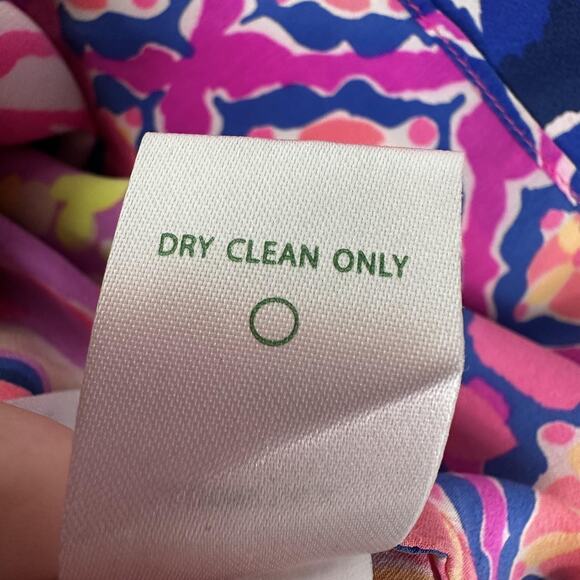 Lilly Pulitzer Sanilla Silk Top Off the Shoulder Pink Fusion Medium Floral - Picture 6 of 10